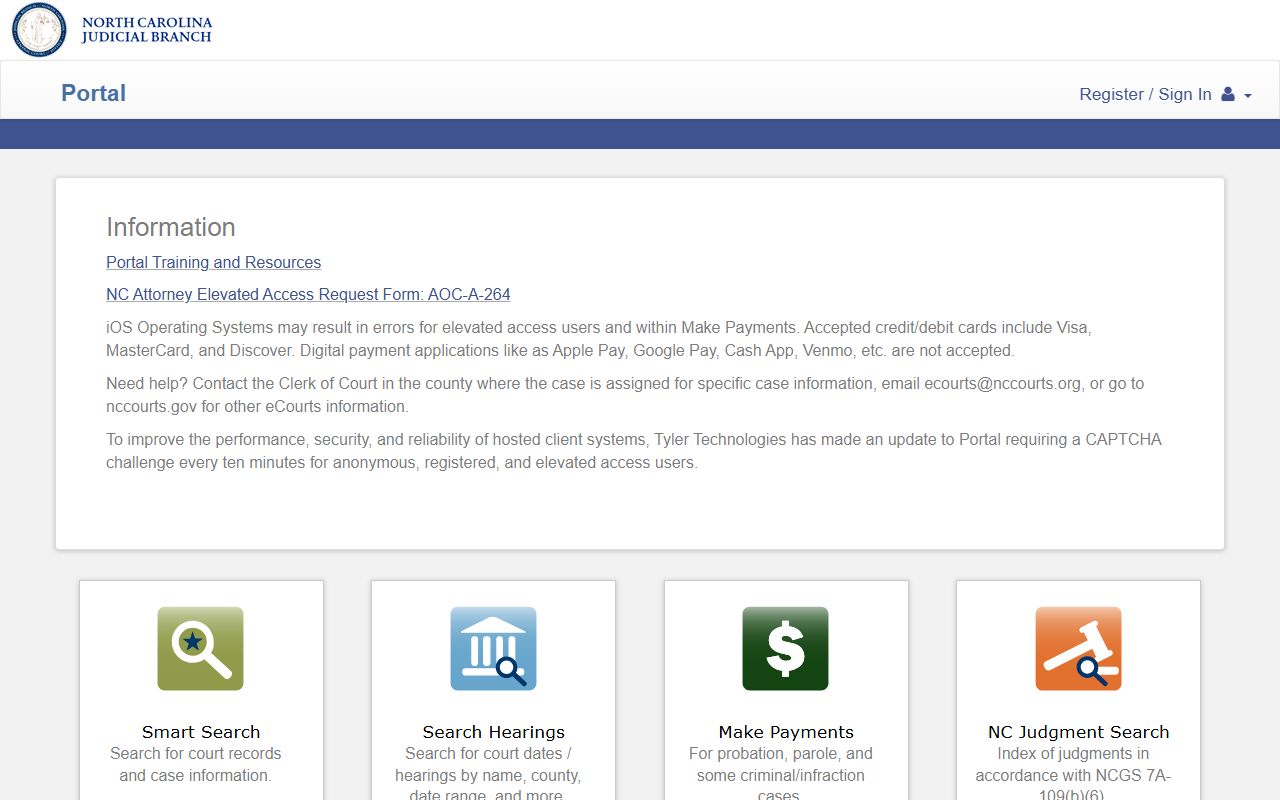 Cherokee County court records after arrest NC eCourts Portal lookup